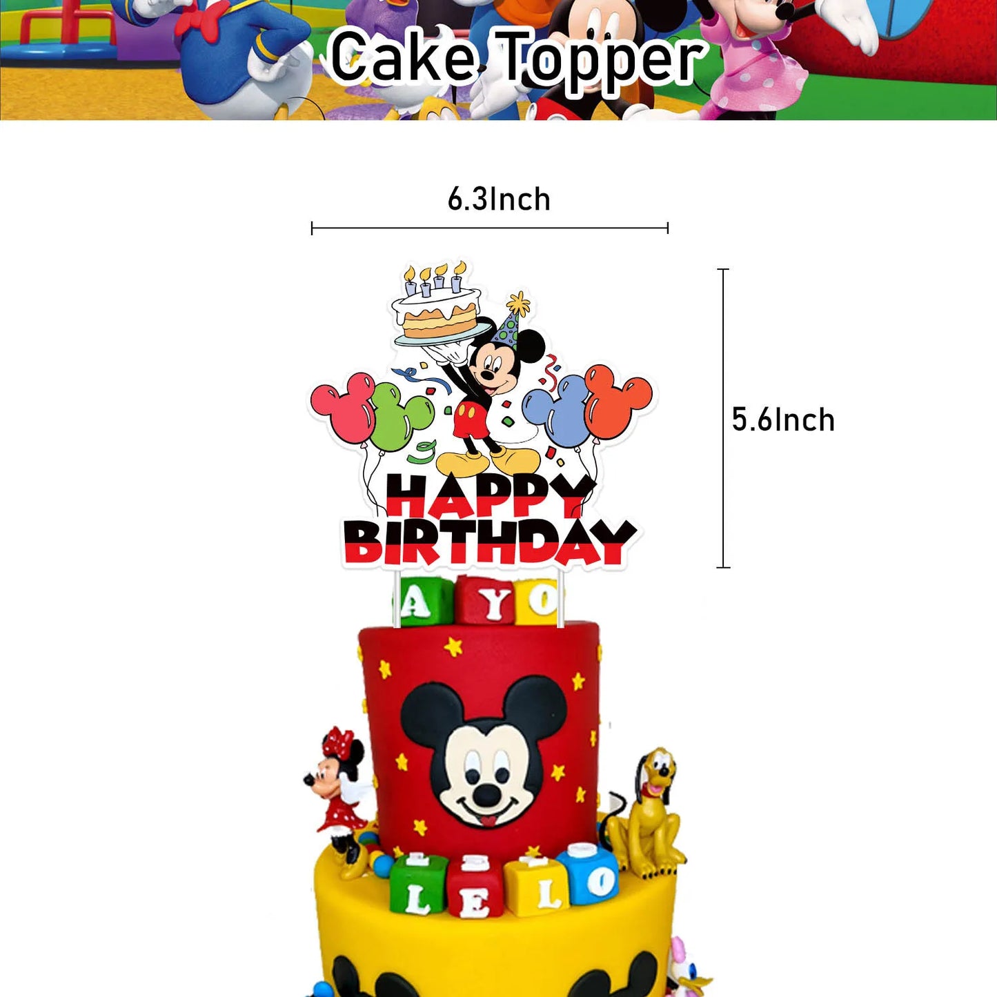 Mickey Mouse Birthday Decoration  Kids Balloons Disposable Tableware Banner Cups Pendant Baby Shower Supplies Kid Gift
