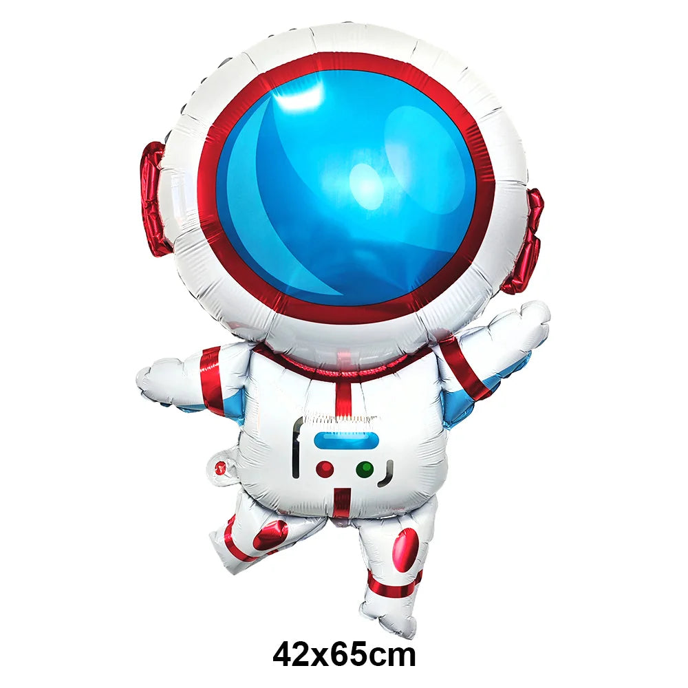 4D Spaceship Balloon 4D Standing Astronaut Ballon Large Space Shuttle Inflate Balloon for Rocket Birthday Decoration Baby Shower