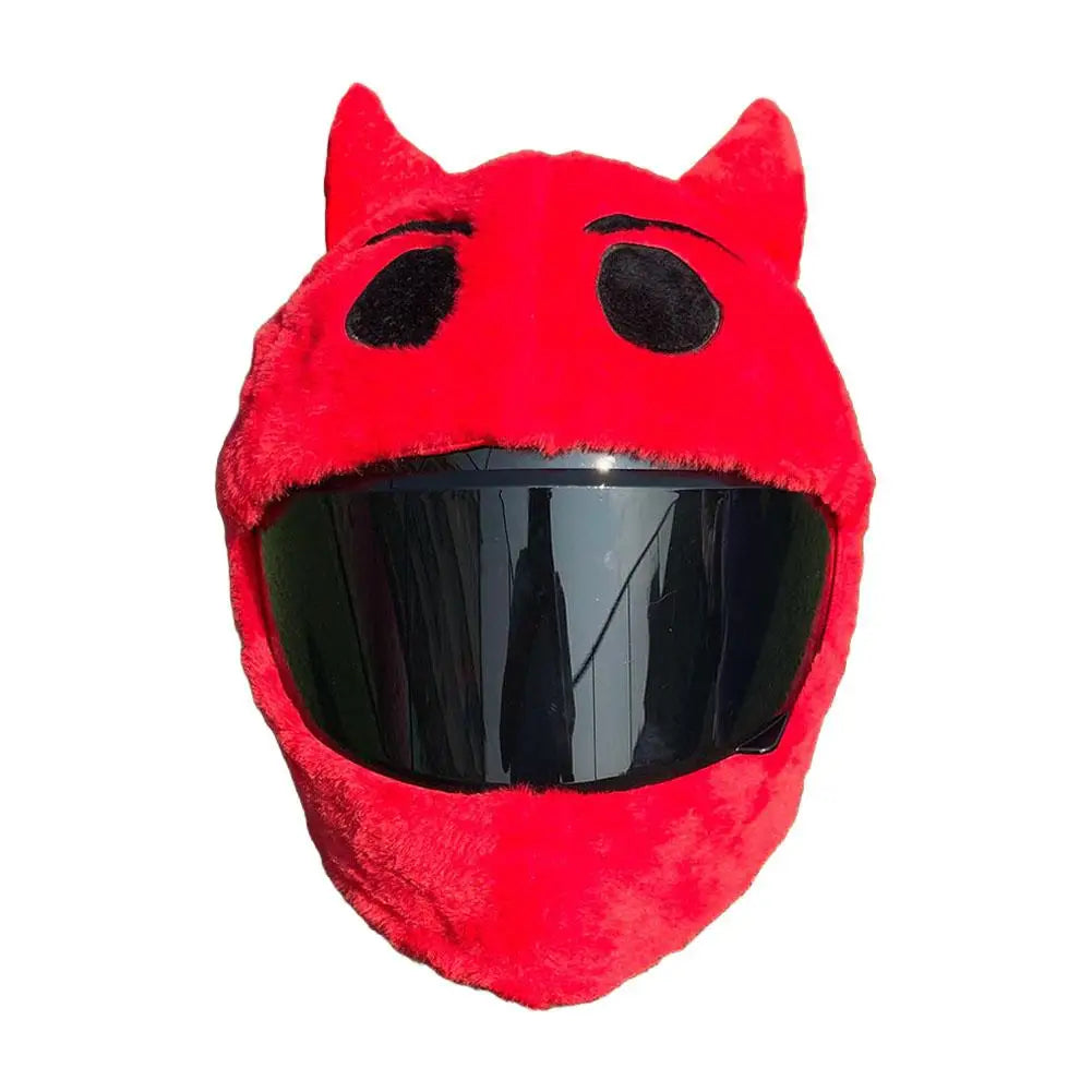 Motorcycle Helmet Cartoons Plush Helmet Protective Cover Helmet Full Face Covers For Halloween Outdoor Fun Personalized Helmets