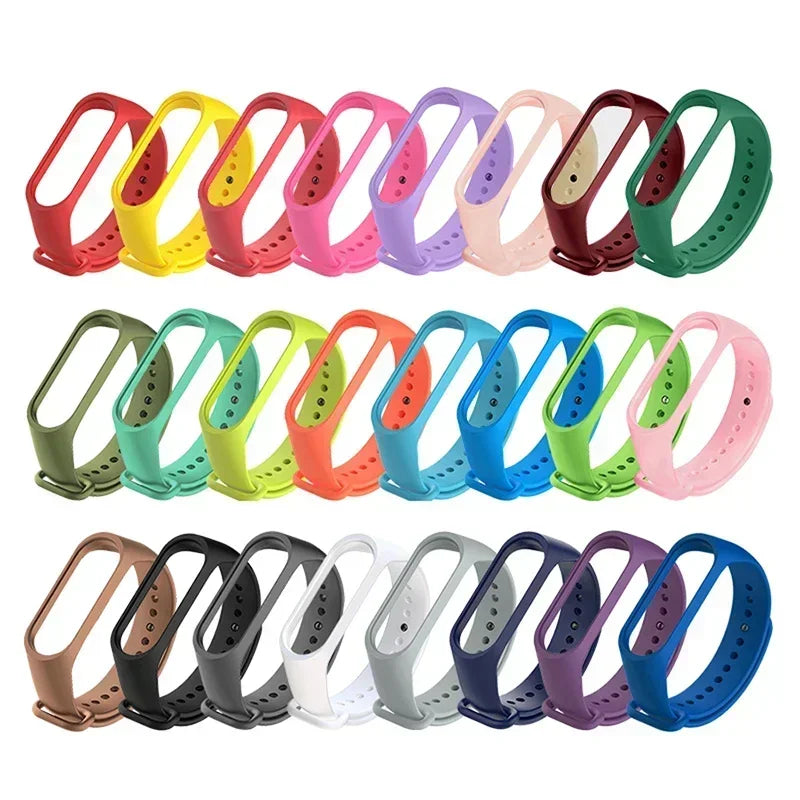 Watch Strap For Xiaomi Mi Band 7 6 5 4 3 Wristband Silicone Bracelet Wrist Straps correa Mi Band 6 7 5 4 Smartwatch Accessories