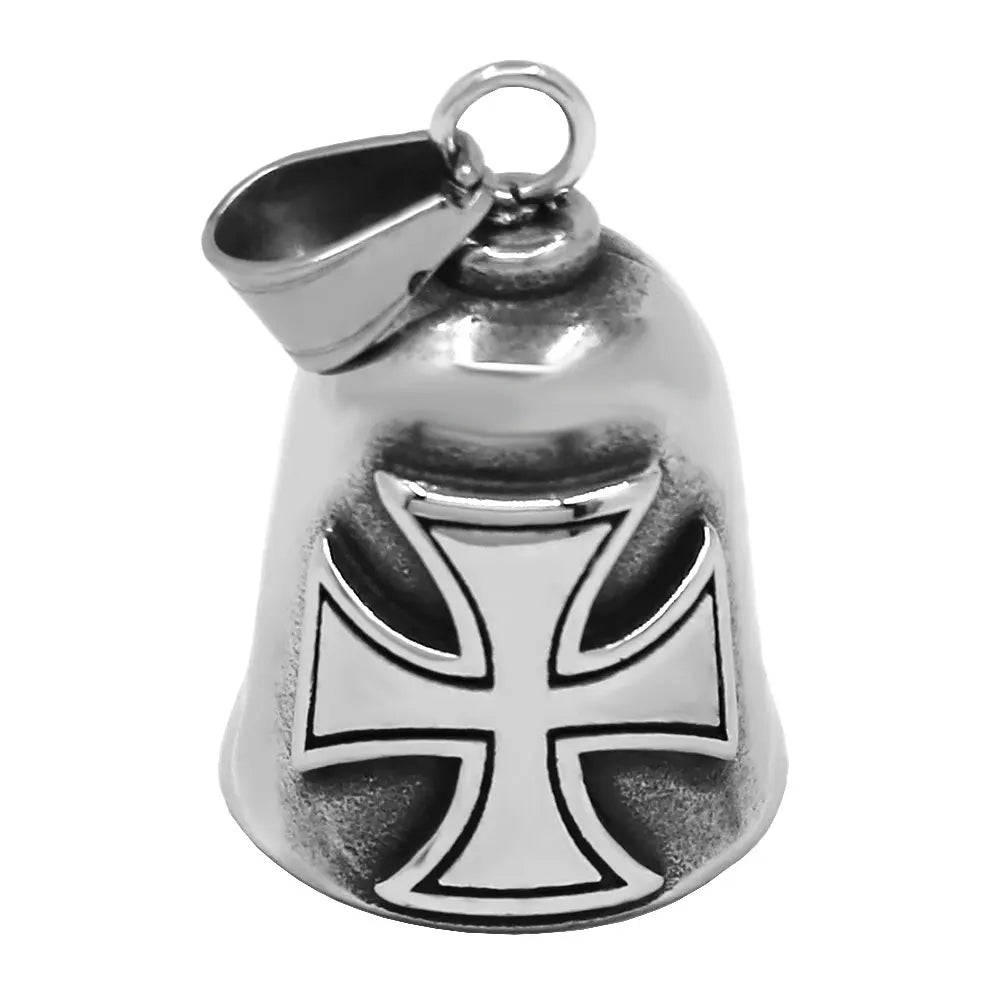 Norse Viking Warrior Spartacus Helmet Bell Pendant Stainless Steel Eagle Cross Jesus Rose Lady Rider Saint Mary USA Flag Jewelry