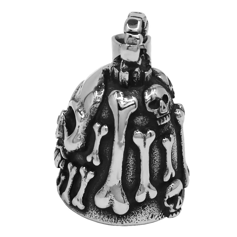 Norse Viking Warrior Spartacus Helmet Bell Pendant Stainless Steel Eagle Cross Jesus Rose Lady Rider Saint Mary USA Flag Jewelry