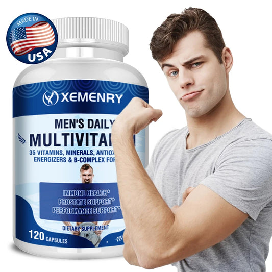Men's Daily Multivitamin -Supports Immunity, Boosts Energy and Stamina, Performance, and Muscle Mass