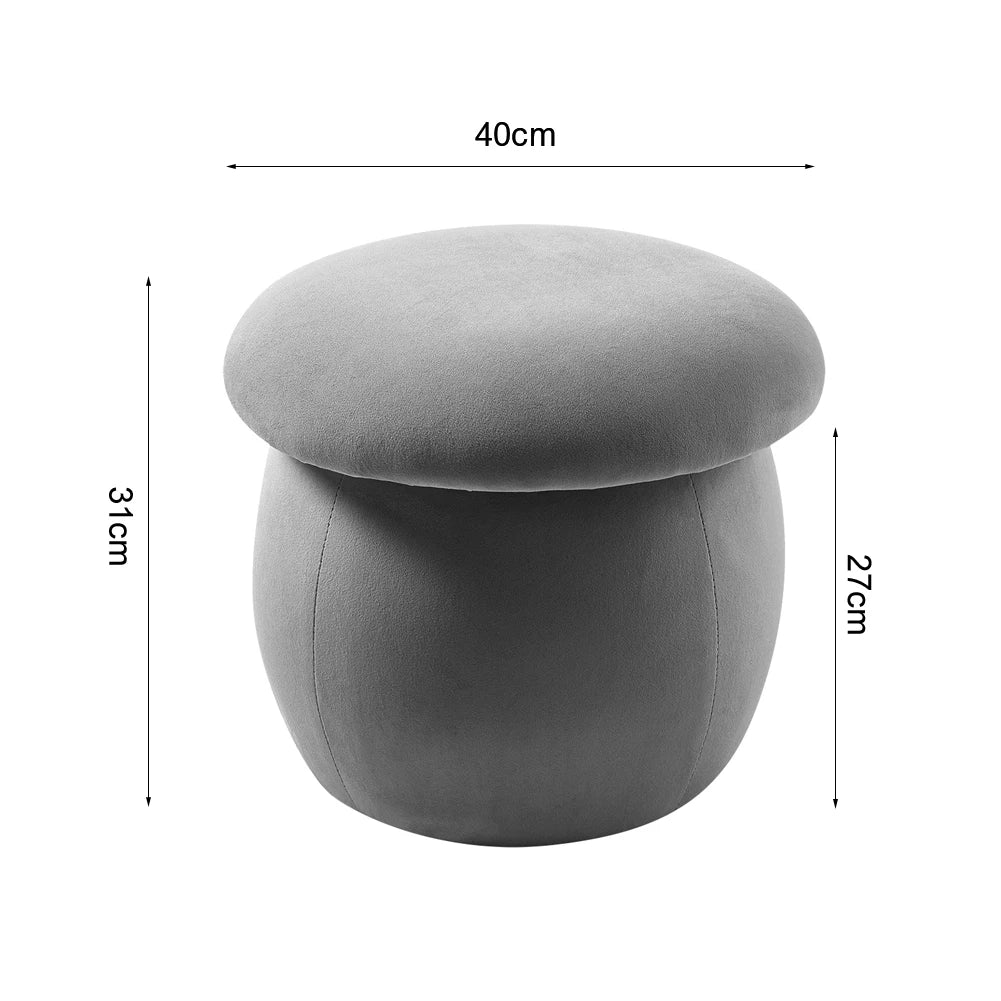 Nordic simple velvet mushroom footstool cushion stool children's seat comfortable high elastic indoor home furniture