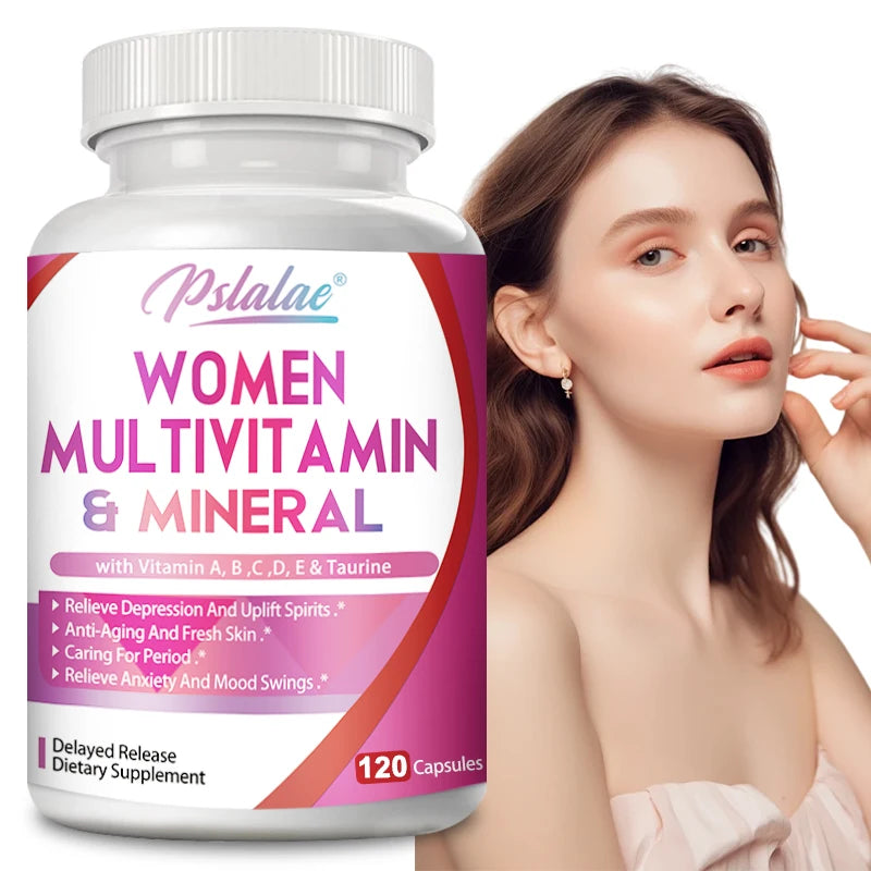 Women's Multivitamins & Minerals - Enhances Energy Levels, Anti-aging, Promote Healthy Hair, Skin and Nails