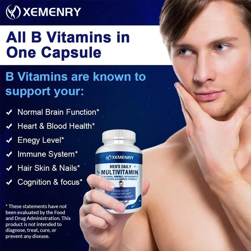 Men's Daily Multivitamin -Supports Immunity, Boosts Energy and Stamina, Performance, and Muscle Mass