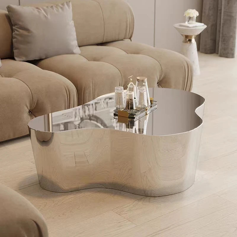 Metal Industrial Coffee Table Aesthetic Unique Minimalist Designer Side Table Modern Luxury Mesa Auxiliar Postmodern Furniture