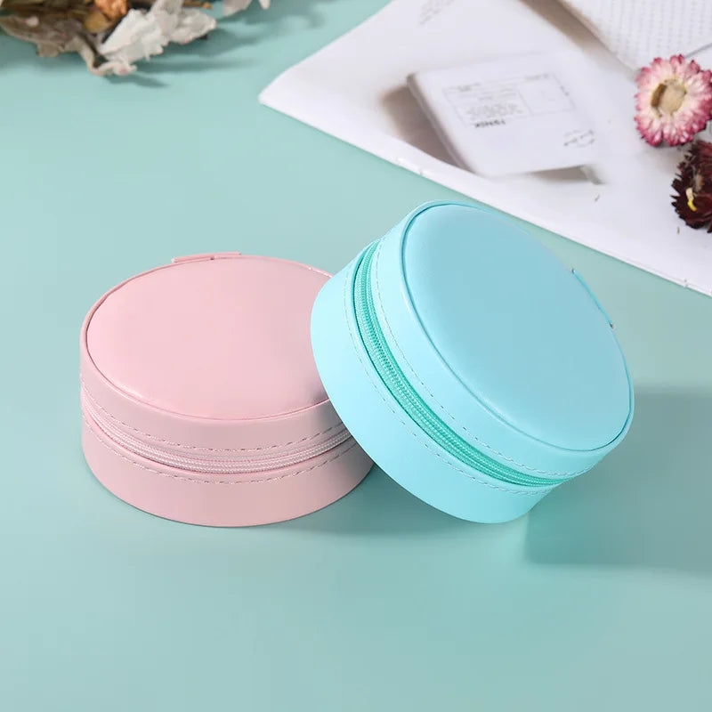 Portable Jewelry Box Jewelry Organizer Display Travel Jewelry Case Boxes Waterproof Leather Storage Zipper Jewelers Joyero