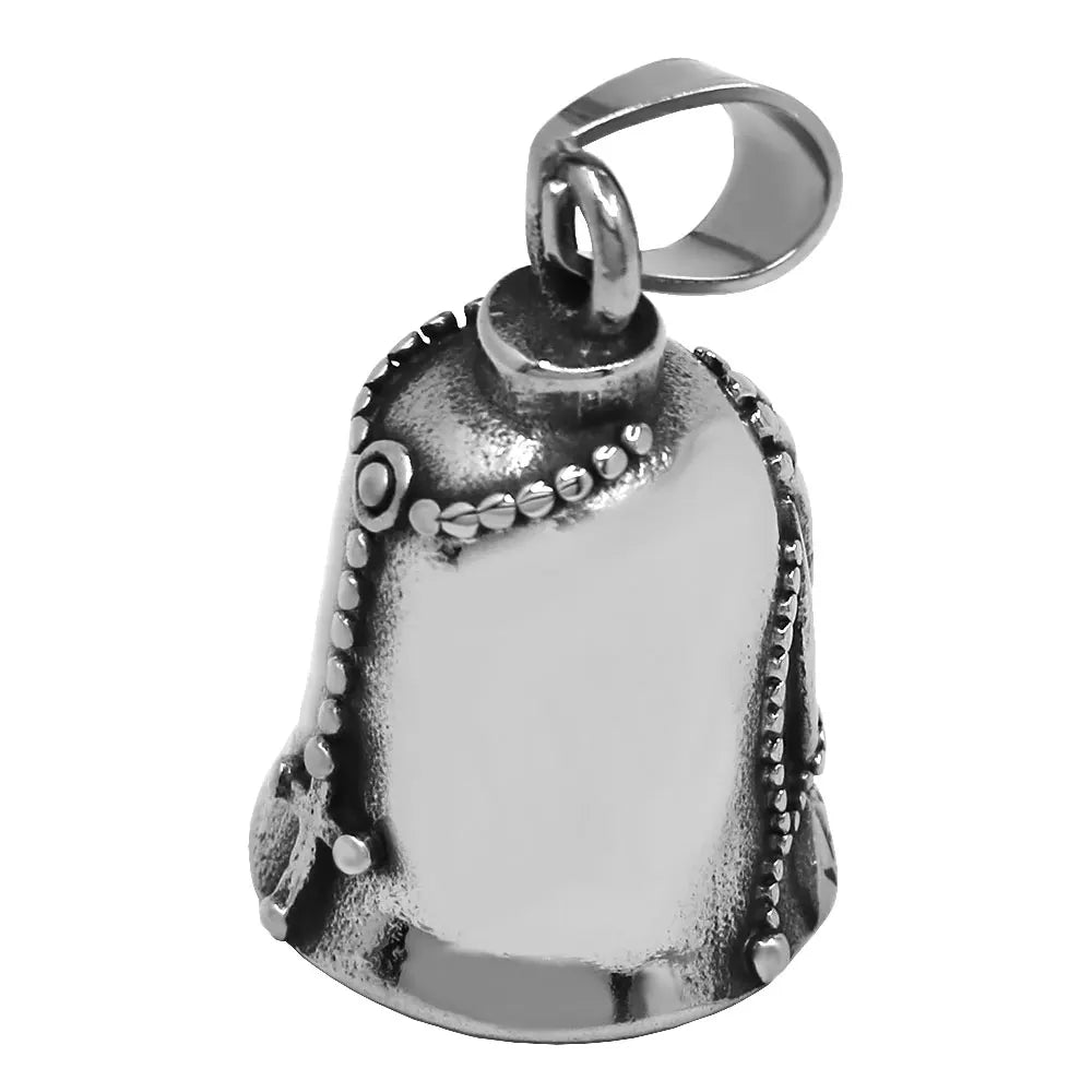 Norse Viking Warrior Spartacus Helmet Bell Pendant Stainless Steel Eagle Cross Jesus Rose Lady Rider Saint Mary USA Flag Jewelry