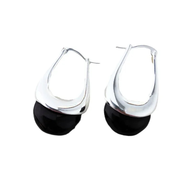 Smooth Water Droplet Luxury Design Popular Trendy Earrings Ear Buckles for Women Jewelry Accessories Dangle Earrings
