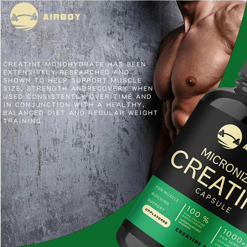 Micronized Creatine - Promotes Muscle Growth, Enhances Physical Performance, Endurance and Recovery