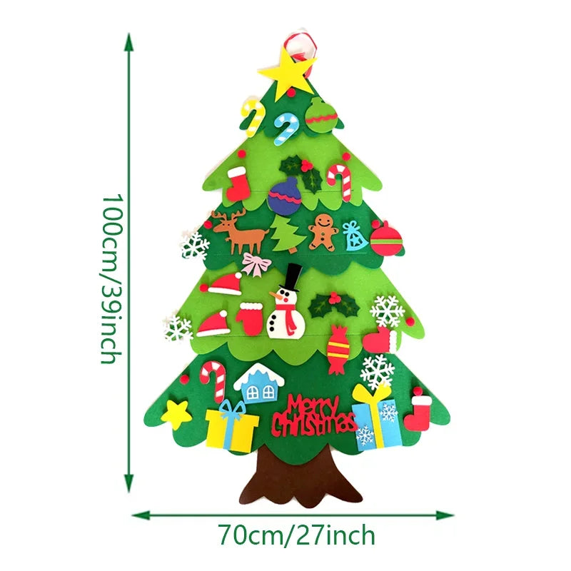 DIY Felt Christmas Tree Kids Max Fun DIY Christmas Felt Tree with Decoration Tree Ornaments for Kid Wall Bedroom Indoor House