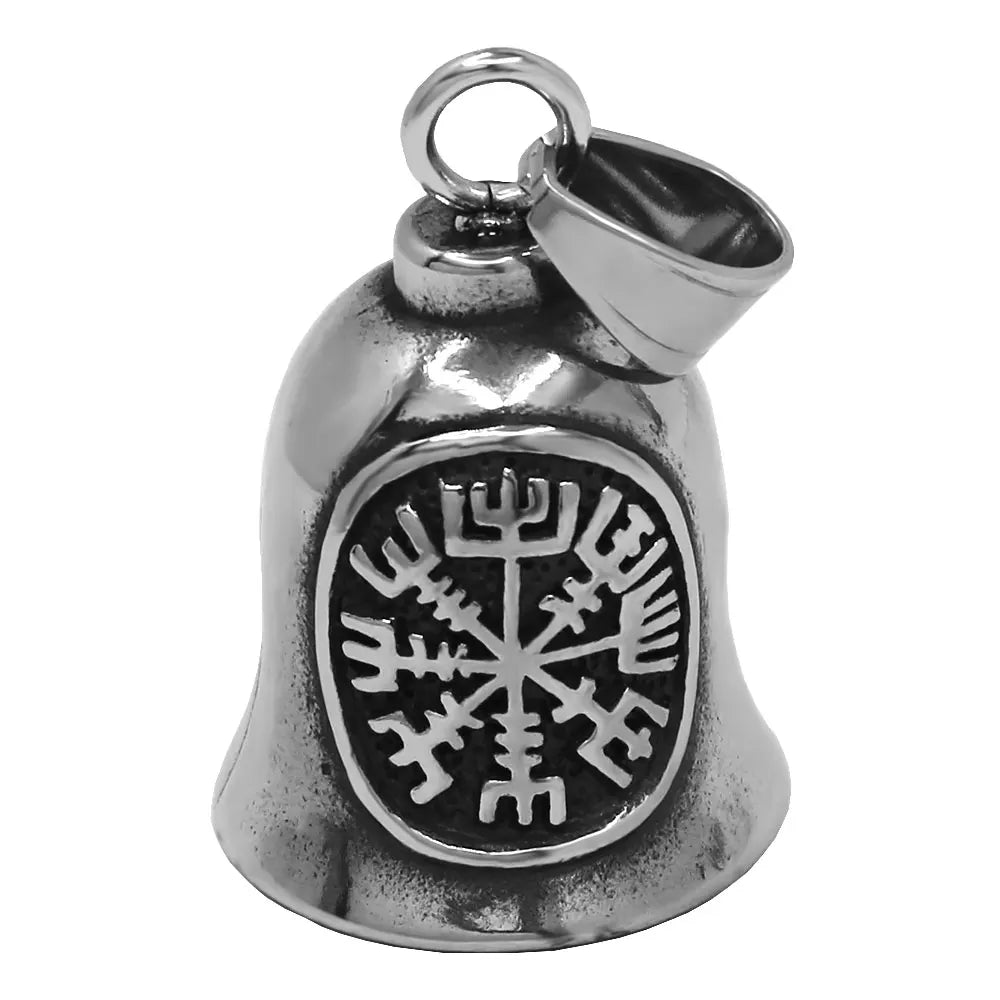 Norse Viking Warrior Spartacus Helmet Bell Pendant Stainless Steel Eagle Cross Jesus Rose Lady Rider Saint Mary USA Flag Jewelry