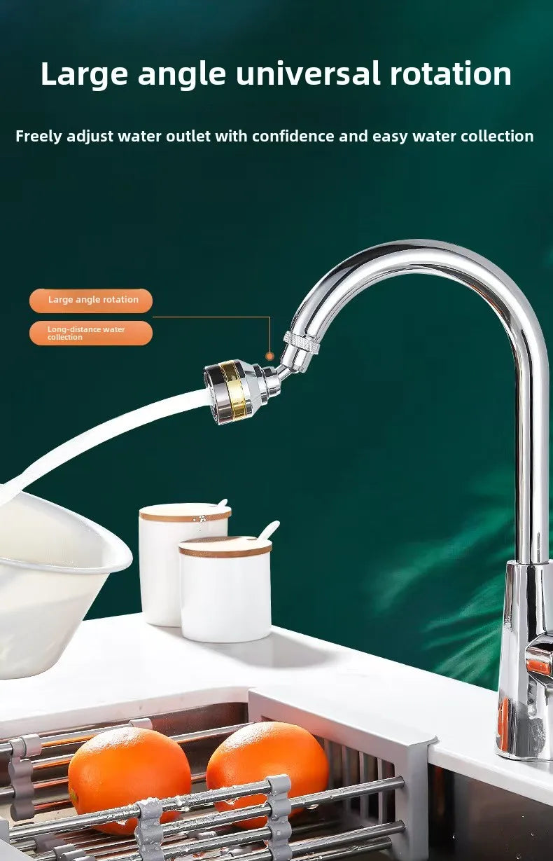 Three Levels Adjustable Brass Kitchen Faucet Aerator Extender Water Saving Anti Splash Stainless Steel Bathroom Accessories