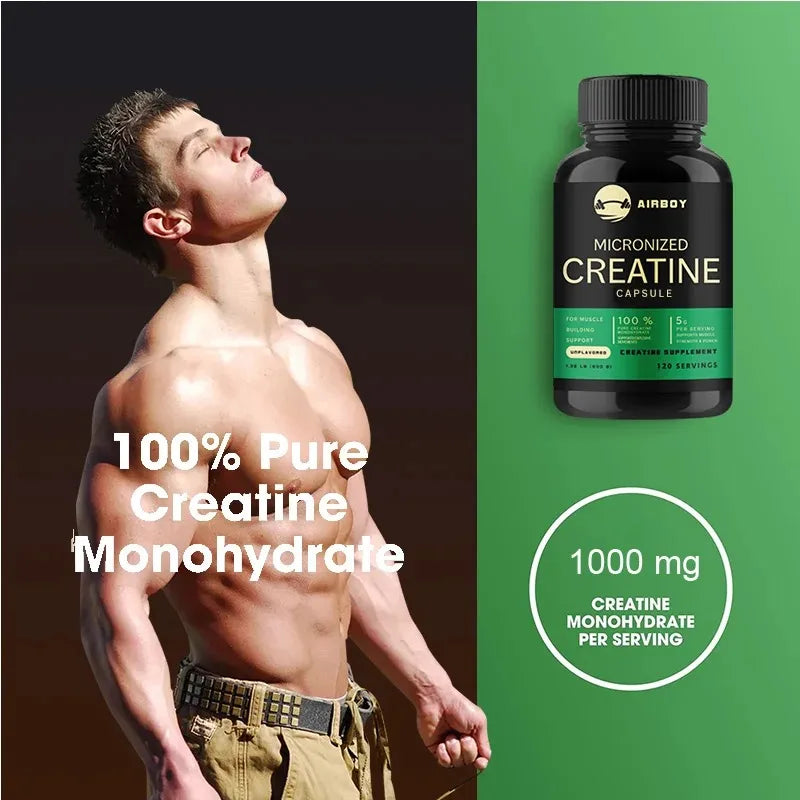 Micronized Creatine - Promotes Muscle Growth, Enhances Physical Performance, Endurance and Recovery
