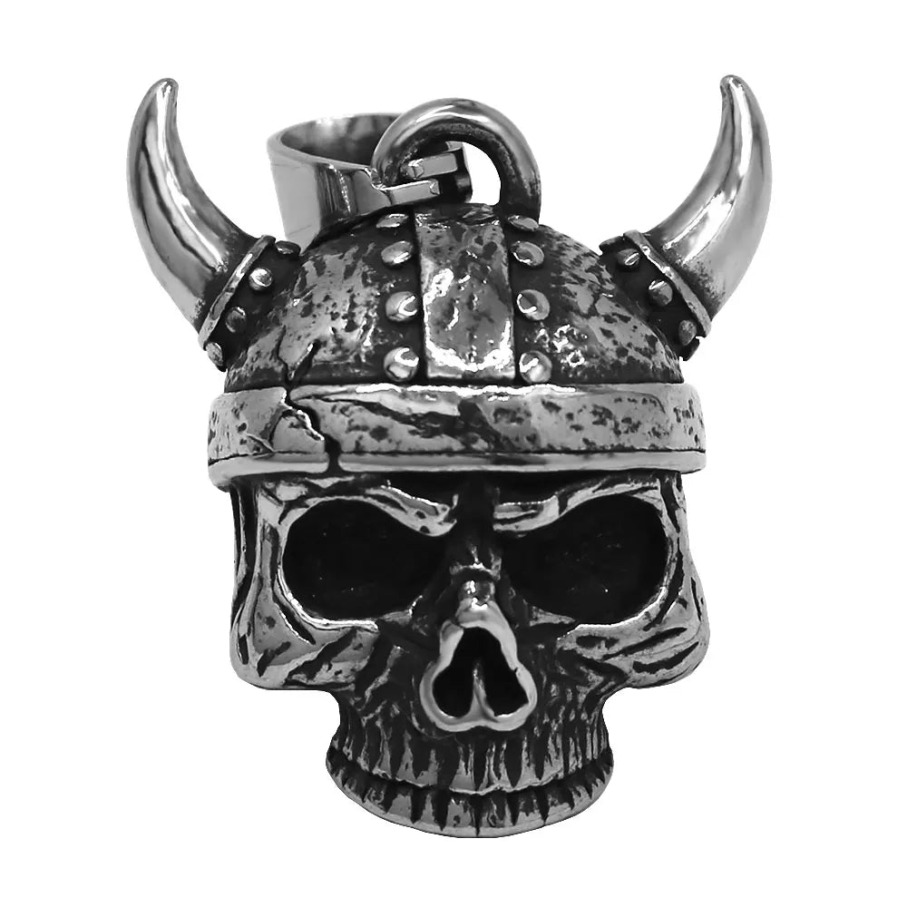 Norse Viking Warrior Spartacus Helmet Bell Pendant Stainless Steel Eagle Cross Jesus Rose Lady Rider Saint Mary USA Flag Jewelry
