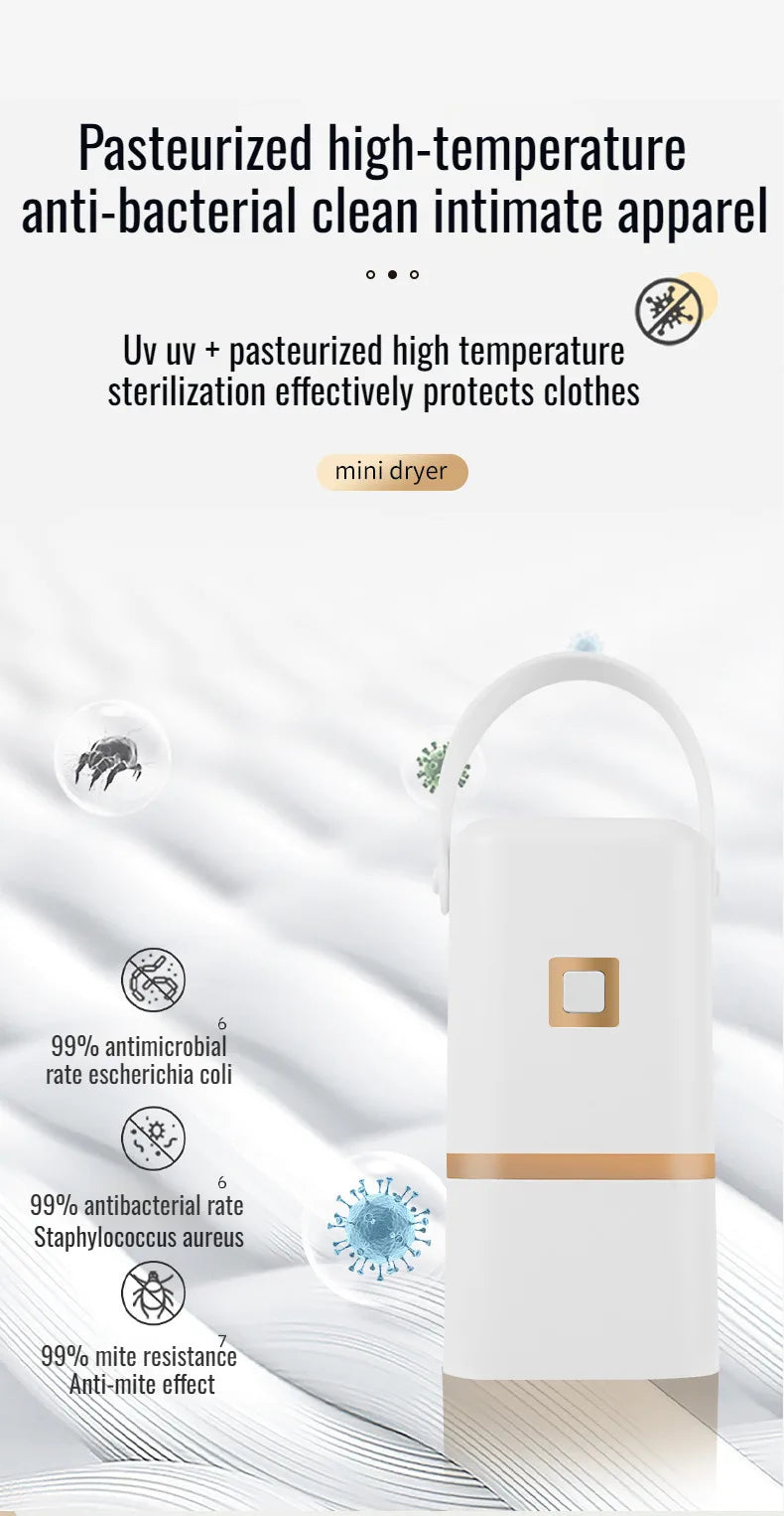 Portable Clothes Dryer for Light Clothes Underwear Baby Clothes Mini Clothes Dryer Electric Clothes Dryer Or Travel Dorms Hotel