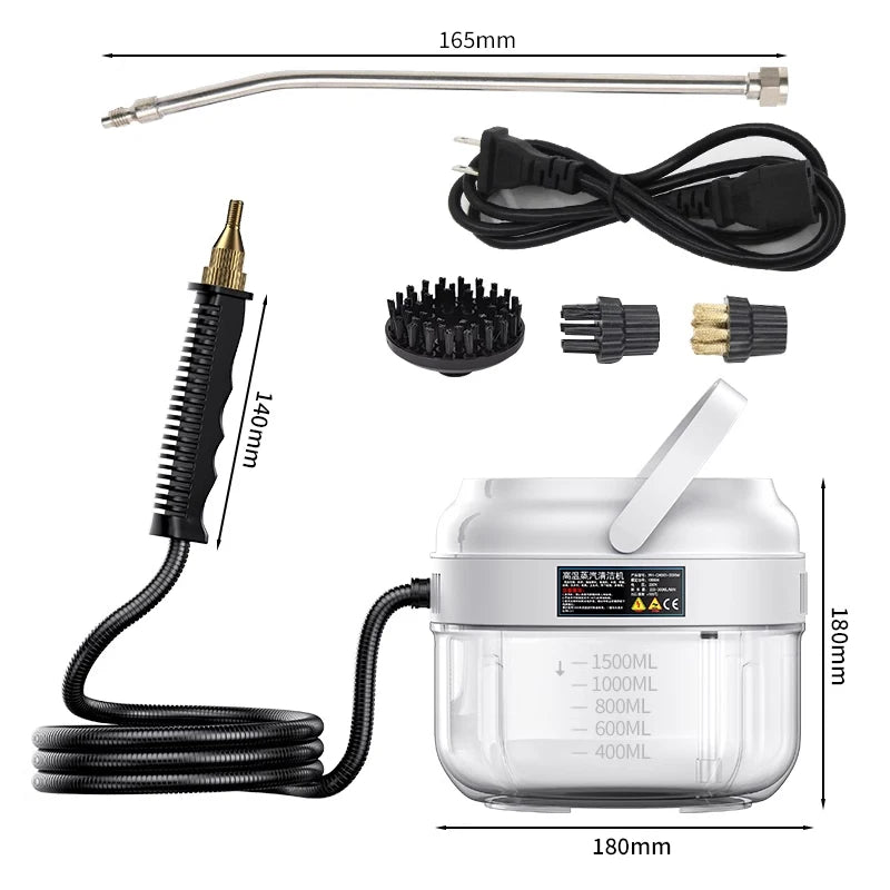 High Temperature Pressurized Steam Cleaning Machine for Range Hood Kitchen Car Cleaning Quick Heating Portable Steam Cleaner