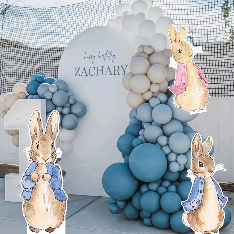 18/24/36inch Rabbit KT Board Jungle Safari Rabbits Cutouts for Baby Shower Birthday Backdrop Wedding Baptism Easter Party Deco