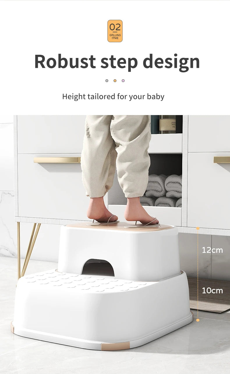 Kid Step Stool With Non-Slip Pads Living Room Furniture Kid Non-Slip Ottoman Potty Training Stool Children Safety Training Stool