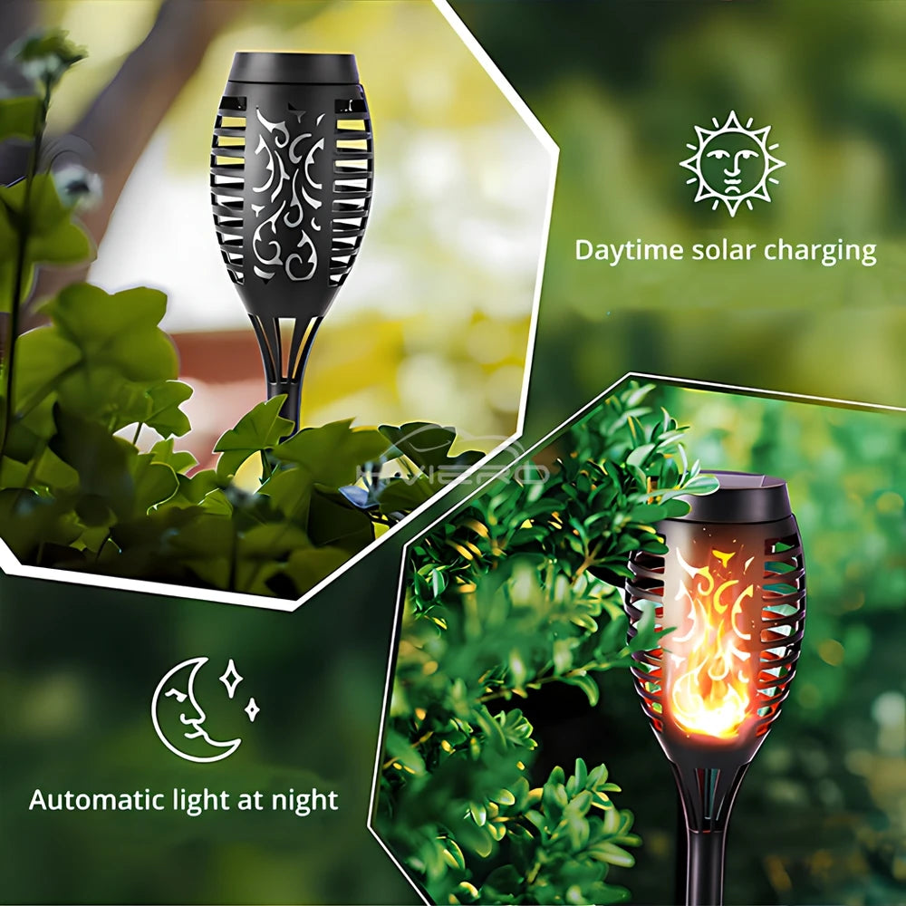 12LED Solar Flame Light Outdoor Waterproof 12LEDs Torches Landscape Lamp For Outdoor Courtyard Garden Yard Halloween Decorations