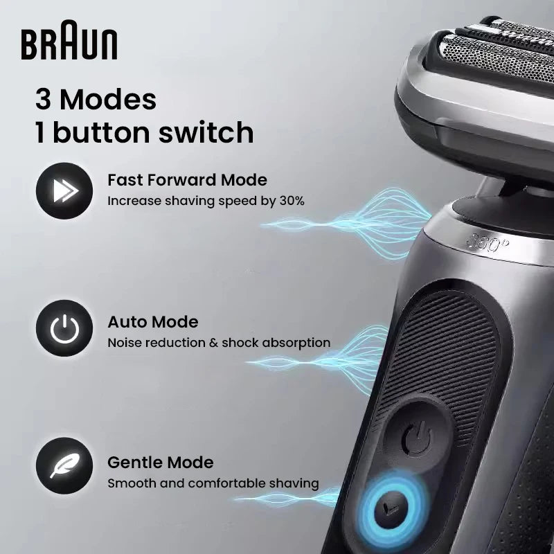 Original Braun Series 7 Pro Electric Shaver Rechargeable Men Razor 3 Modes Precision for Face Clean