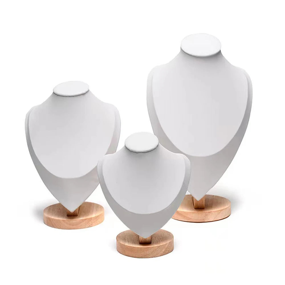 New High Quality Model Bust Show Exhibitor Velvet Jewelry Display Necklace Pendants Mannequin Jewelry Stand Organizer Colors
