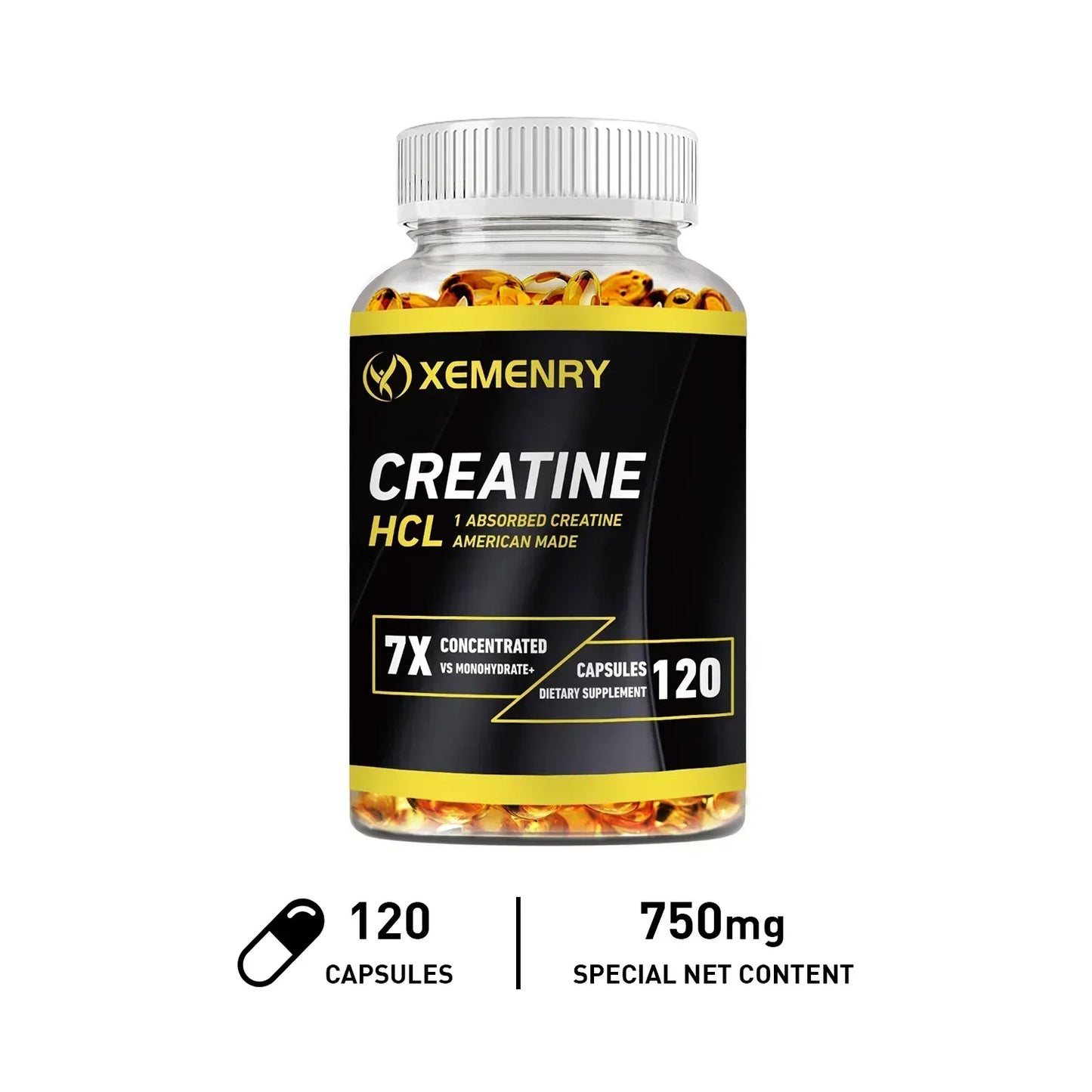 Creatine HCl - Boost Muscle Strength and Energy Support Muscle Growth, Endurance, Enhances Immunity