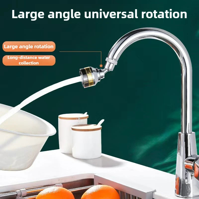 Three Levels Adjustable Brass Kitchen Faucet Aerator Extender Water Saving Anti Splash Stainless Steel Bathroom Accessories