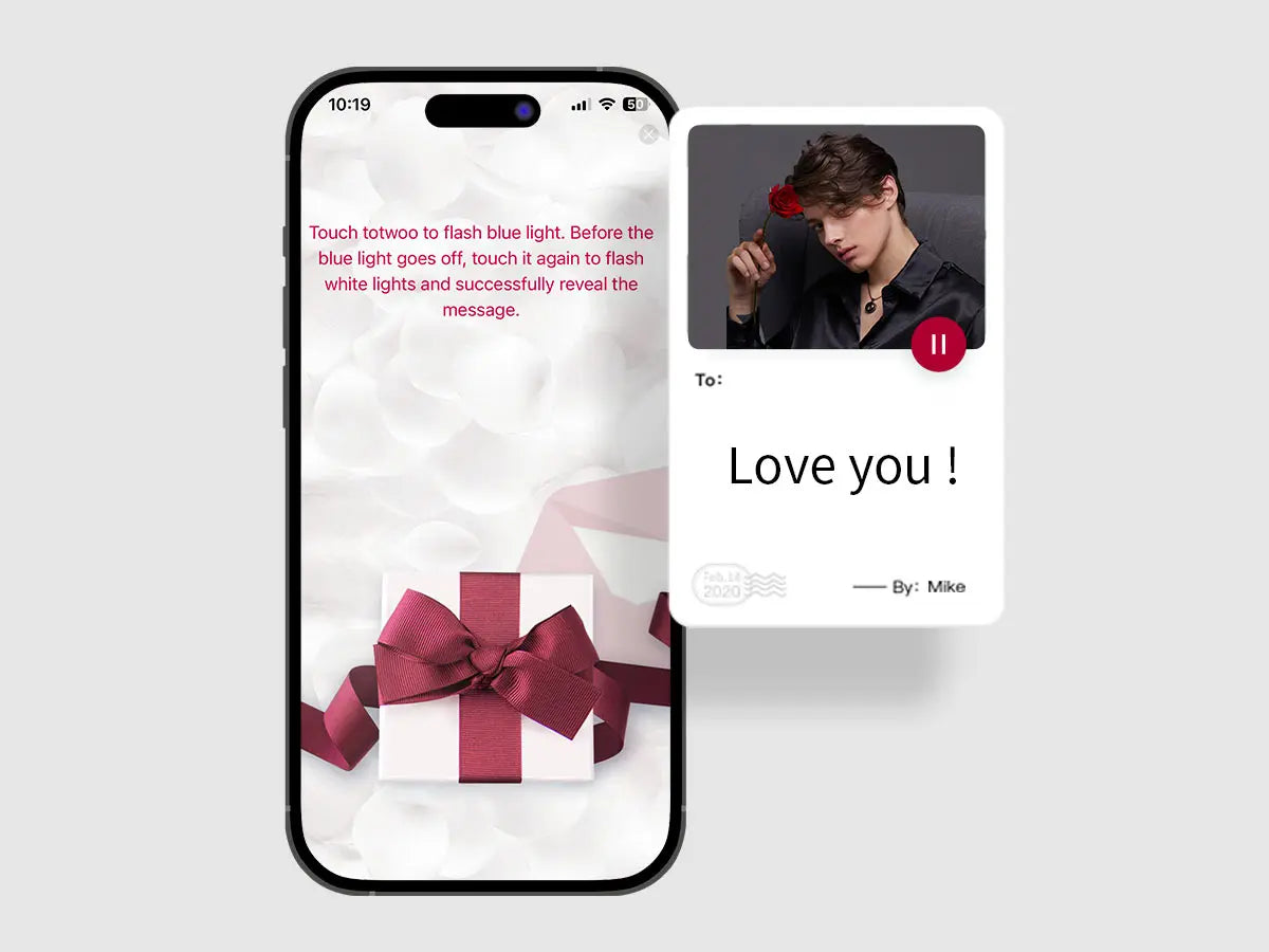 Totwoo Smart Jewelry for Couples Bluetooth Touch Bracelets with App Control Long Distance Romantic Gift for Girlfriend