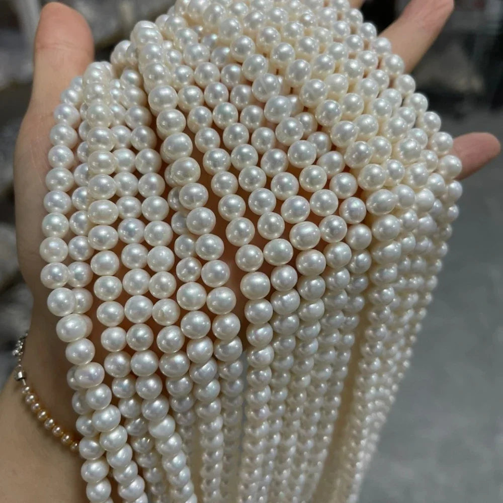 AAAA Natural Freshwater Non nuclear Pearl Beads Round Loose Beaded For Jewelry Making DIY Bracelet Necklace Accessories