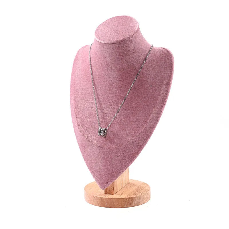 New High Quality Model Bust Show Exhibitor Velvet Jewelry Display Necklace Pendants Mannequin Jewelry Stand Organizer Colors
