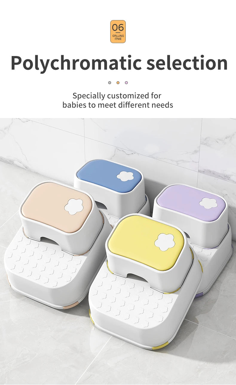 Kid Step Stool With Non-Slip Pads Living Room Furniture Kid Non-Slip Ottoman Potty Training Stool Children Safety Training Stool
