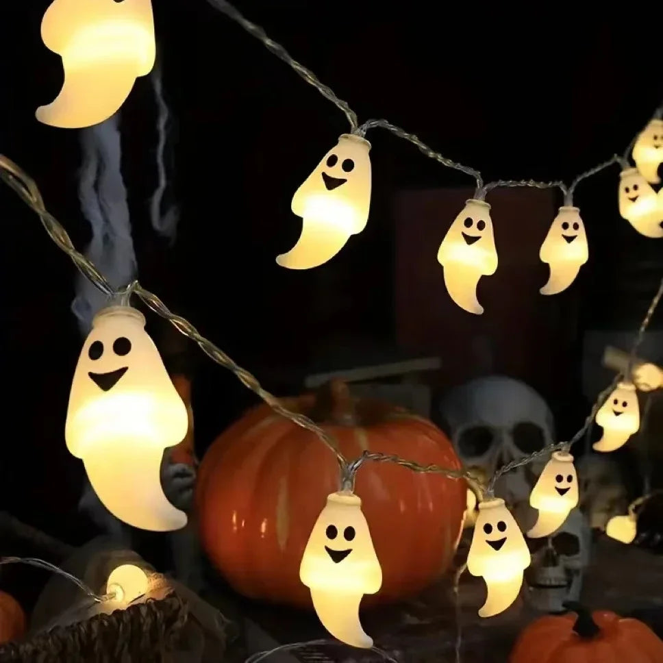 Halloween LED String Light Battery Powered Decor Lamp DIY Fairy Lamp Portable Spooky Lighting For Home Party Yard Haunted House