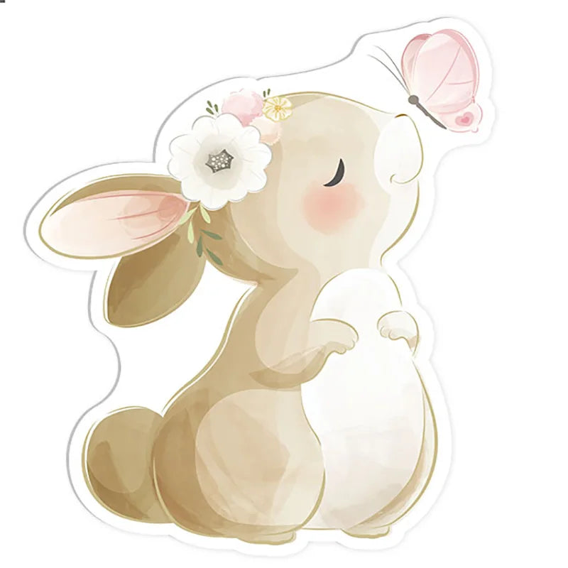 18/24/36inch Rabbit KT Board Jungle Safari Rabbits Cutouts for Baby Shower Birthday Backdrop Wedding Baptism Easter Party Deco