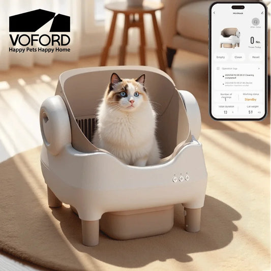 PetPivot Autoscooper 11 Open-Top Self-Cleaning Cat Litter Box，Odor-Free Waste Disposal includes Trash Bags