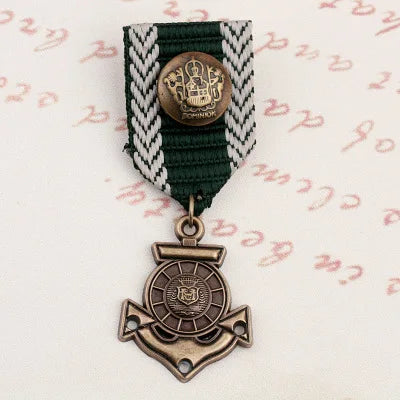 Vintage Badge British Academy Style Men's Medal Shoulder Badge Metal Badge Wholesale