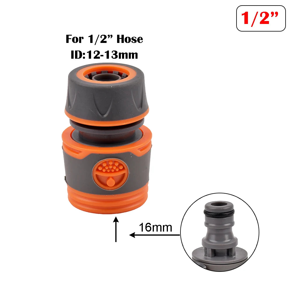 Hose Quick Connector 1/2 3/4 1 Inch Garden Hose Fitting Quick Connector Adapter Male and Female with Shut-Off Valve Switch
