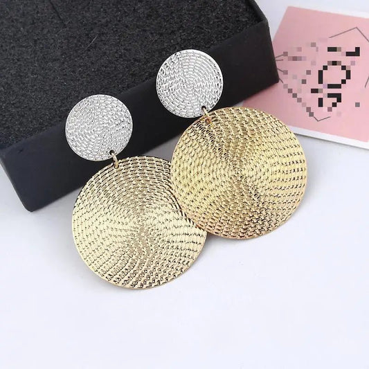 Fashion Pendant Size Round Circle Earrings Female Temperament Personality Color Matching Bump Earrings For Women Jewelry Brincos - AmoorStoreAmoorStore