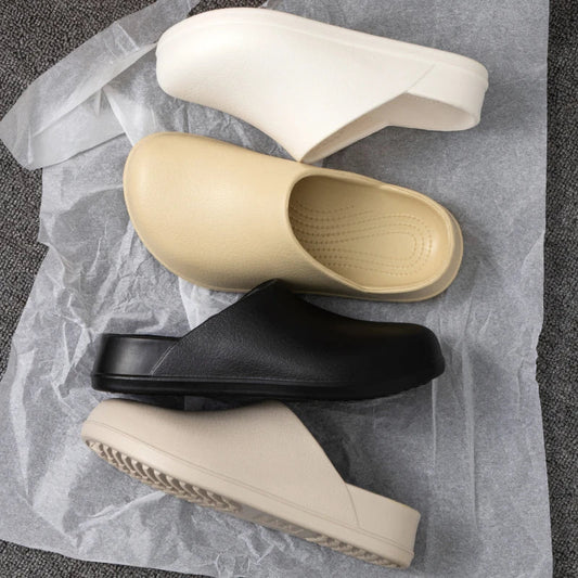 Women's Slippers Waterproof Non Slip Thick Sole Chef Shoes Garden Fishing Outdoor Indoor Use Soft Comfortable Slip On Sandals - AmoorStoreAmoorStore